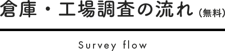 倉庫・工場調査の流れ(無料)Survey flow